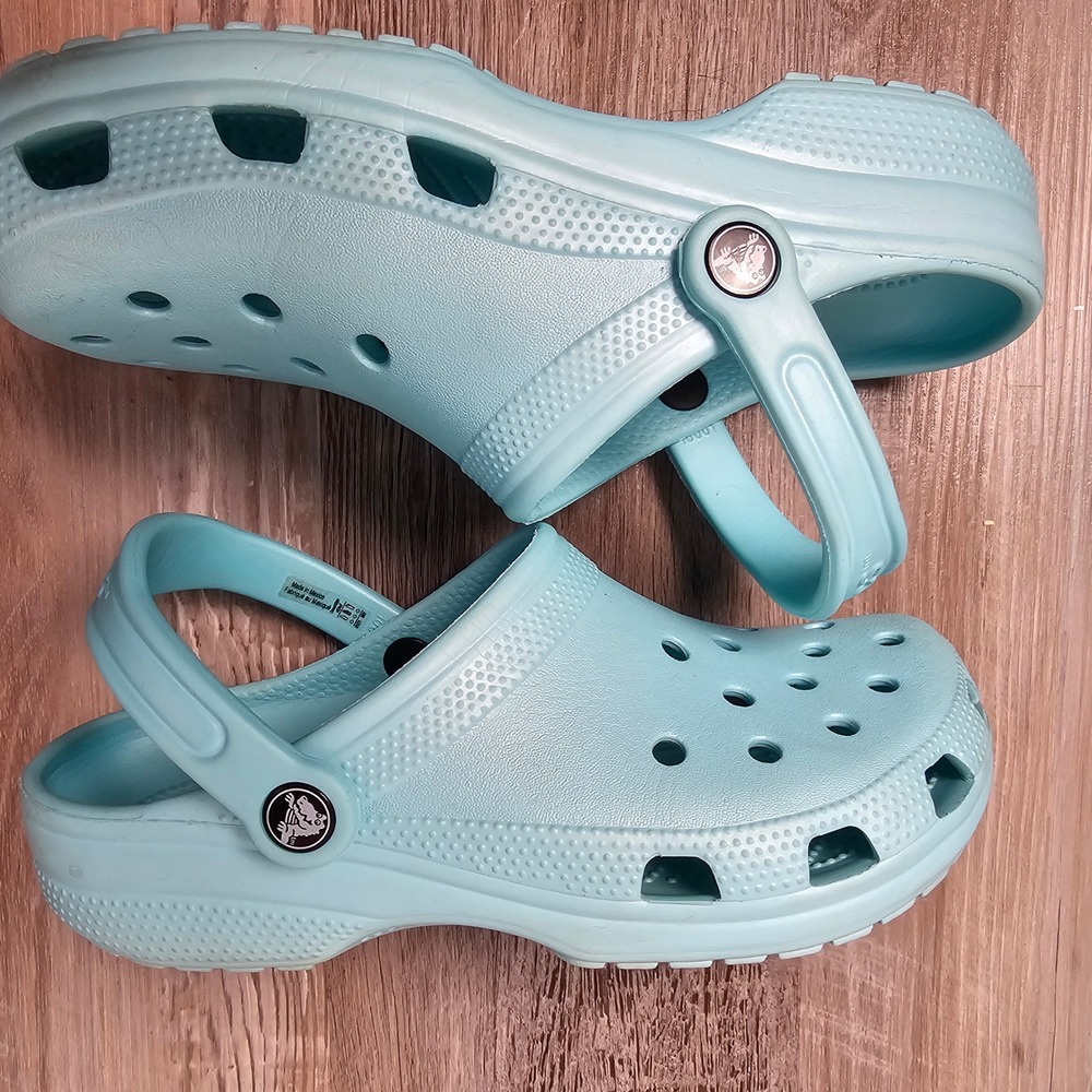 Crocs Classic Clog M5 W7 Light Blue Aqua Unisex Slip On Comfort Shoe 10001